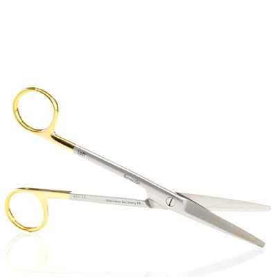 Mayo Dissecting Scissors 6 3/4 inch, Straight, Tungsten Carbide Insert Blades, Left Hand
