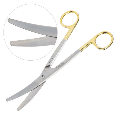 Mayo Dissecting Scissors 6 3/4 inch, Curved, Tungsten Carbide Insert Blades, Left Hand