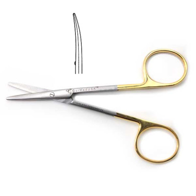 Strabismus Scissors Curved 4 1/2 inch - Tungsten Carbide