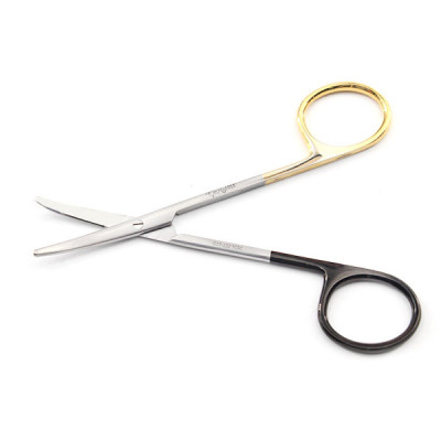 Super Sharp Strabismus Scissors 4 1/4 inch Curved - Tungsten Carbide