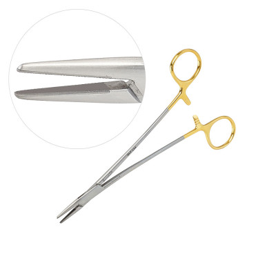 Crile Wood Needle Holder Tungsten Carbide Jaws Smooth 6 inch