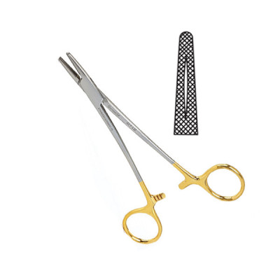 Crile Wood Needle Holder Tungsten Carbide Jaws Serrated 12 inch