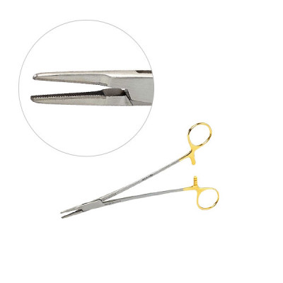 French Eye Ryder Needle Holder Tungsten Carbide 5 inch