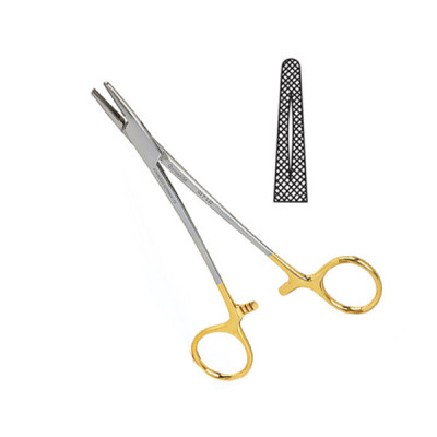 Crile Wood Needle Holder Tungsten Carbide Jaws Serrated 9 inch