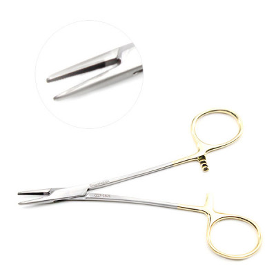 Webster Needle Holder Left Hand 4 3/4" Serrated Jaws - Tungsten Carbide