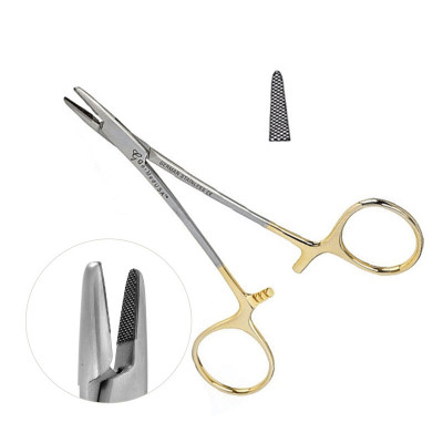 Baumgartner Needle Holders  Serrated  5 inch  Tungsten Carbide