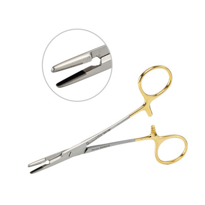 Olsen Hegar Needle Holder Scissors Combination 4 3/4 inch Smooth Jaws - Tungsten Carbide