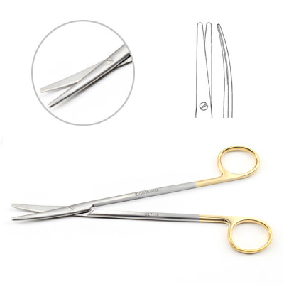 4.5 curved scissors with tungsten carbide inserts - Artman Instruments