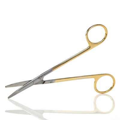 Super Sharp Ragnell Dissecting Scissors 5 1/2" Curved - Flat Tip - Tungsten Carbide Insert Blades