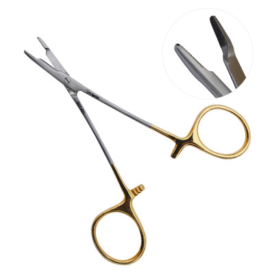 Webster Needle Holder with Scissor 12cm Serrated Tungsten Carbide