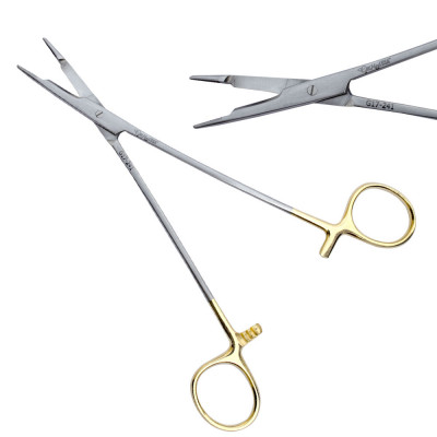 Kaye Needle Holder with Scissor 12cm Serrated Tungsten Carbide