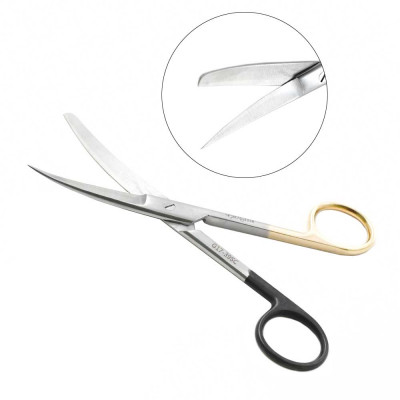 Operating Scissors Sharp Blunt Curved 4 1/2 inch Super Sharp - Tungsten Carbide