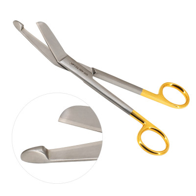 Lister Bandage Scissors 7 1/4 inch Angled - Tungsten Carbide Left Handed