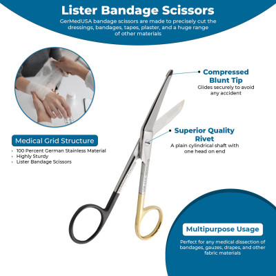 Lister Bandage Scissors 8" Super Sharp - Tungsten Carbide