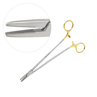 Mayo Hegar Needle Holders, Tungsten Carbide Insert Jaws, 8 inch, Left Hand