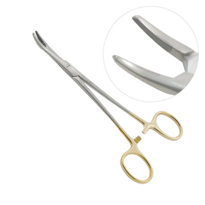 Olsen Hegar Needle Holder Scissors Combination 6 1/2 inch Serrated - Tungsten Carbide, Curved Tips
