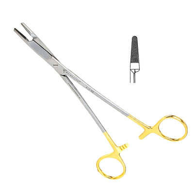Olsen Hegar Needle Holder Scissors Combination 6 1/2`` Serrated - Tungsten Carbide