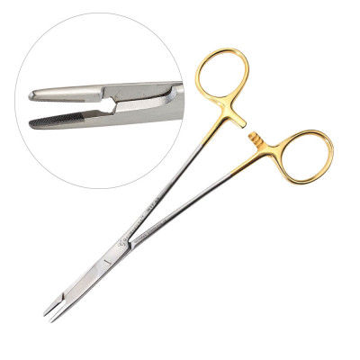 Olsen Hegar Needle Holder Scissors Combination 6 1/2`` Serrated - Tungsten Carbide