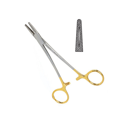 Crile Wood Needle Holder Tungsten Carbide Jaws Serrated 7 inch