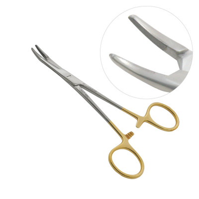 Olsen Hegar Needle Holder Scissors Combination 5 1/2 inch Serrated - Tungsten Carbide,  Curved Tips