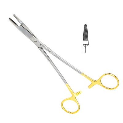 Olsen Hegar Needle Holder Scissors Combination 5 1/2" Serrated - Tungsten Carbide