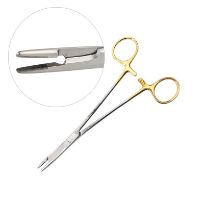 Olsen Hegar Needle Holder Scissors Combination 5 1/2`` Serrated - Tungsten Carbide
