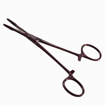 Olsen Hegar Needle Holder Scissors Combination 5 1/2 inch Serrated - Tungsten Carbide, Purple