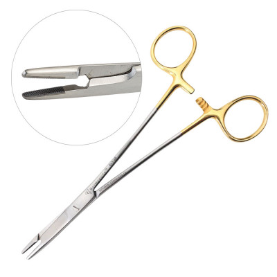 Olsen Hegar Needle Holder Scissors Combination 7 1/2 inch Serrated - Tungsten Carbide