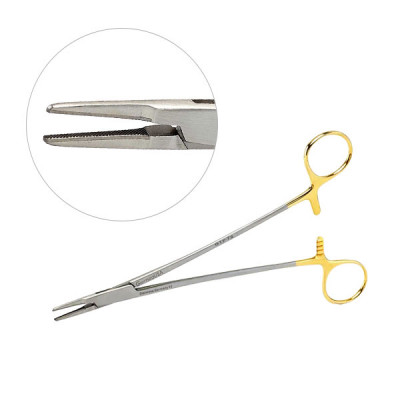 French Eye Ryder Needle Holder Tungsten Carbide 8 inch