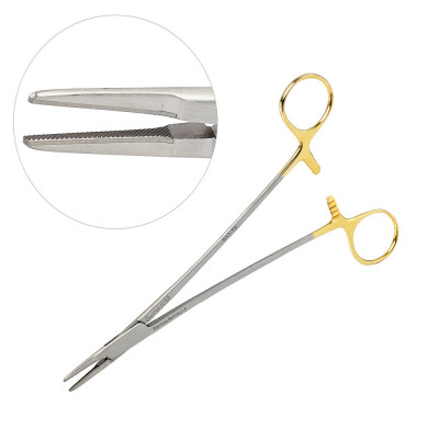 French Eye Ryder Needle Holder Tungsten Carbide 8 inch