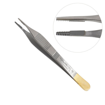 Adson Brown Forceps 7x7 Teeth 4 3/4 inch Side Grasping Tungsten Carbide