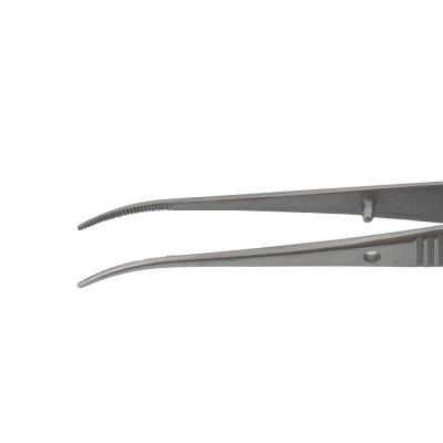 Eye Dressing Forceps 4" Serrated Straight Tips Standard Pattern