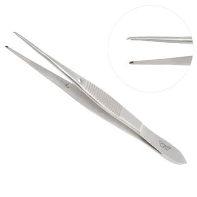 Iris Forceps 4`` Standard Pattern 1x2 Teeth Straight