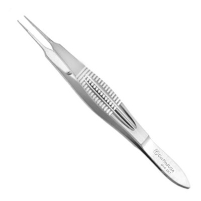 Castroviejo Suturing Forceps Straight, 0.5mm, Tip with Tying Platform, 4 1/4 inch