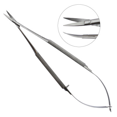 Castroviejo Scissors 6 inch Curved Micro Tip