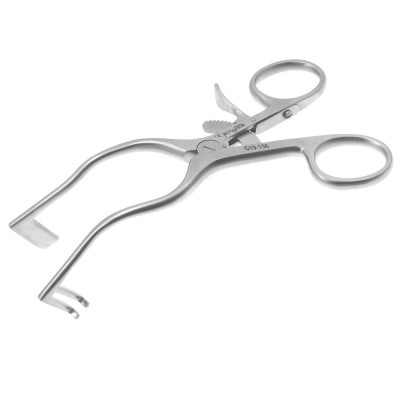Bellucci Endaural Retractor 4 1/4 inch Right Solid Blade Left 2 Blunt Teeth