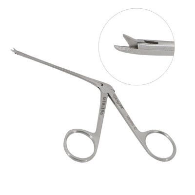 Bellucci Micro Ear Scissors 3 1/4 inch Shaft 3mm Blades - Curved Up