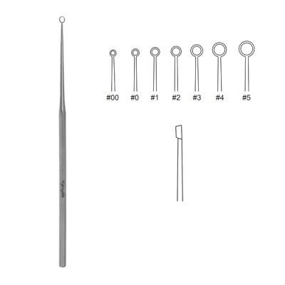 Buck Ear Curette 5 1/2 inch Straight Sharp Size 00