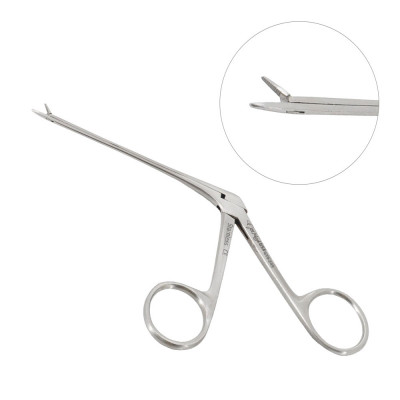 Micro Alligator Ear Forceps 3 1/4 inch Shaft Serrated 0.6mm