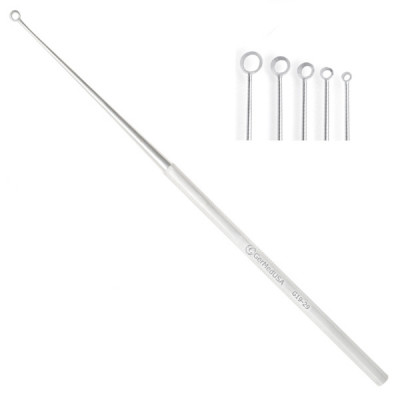 Buck Ear Curette 5 3/4 inch Angled Sharp Size 1