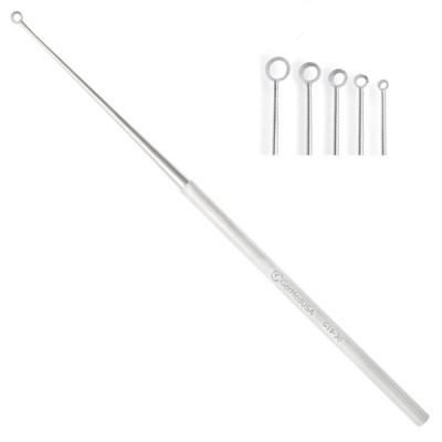 Buck Ear Curette 5 3/4 inch Angled Sharp Size 2