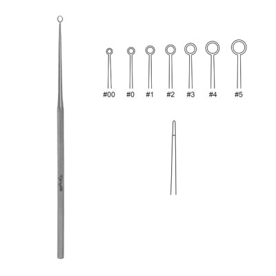 Buck Ear Curette 5 3/4 inch Straight Blunt Size 0