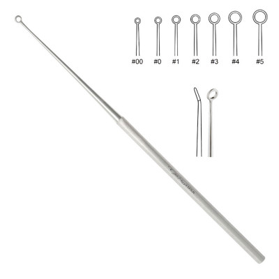 Buck Ear Curette 5 3/4 inch Angled Blunt Size 0