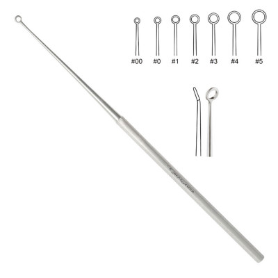 Buck Ear Curette 5 3/4 inch Angled Blunt Size 1