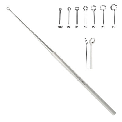 Buck Ear Curette 5 3/4 inch Angled Blunt Size 2