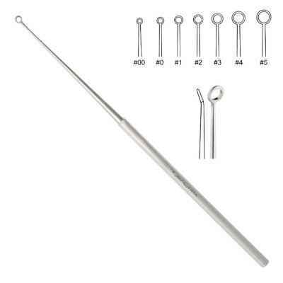 Buck Ear Curette  5 3/4 inch Angled Blunt Size 4