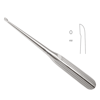 Lempert Curette 8 inch Oval Cup Size 6/0 (1.5mm)