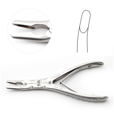 Ruskin Rongeur 7 inch Curved 7mm, Double Action