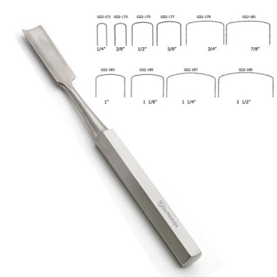 Hibbs Gouge 9" Straight 1/4"