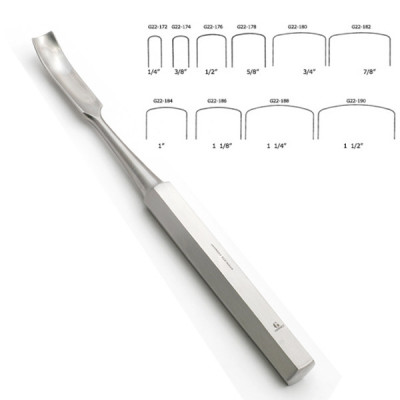 Hibbs Gouge 9" Curved 3/8"